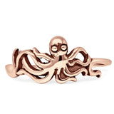 Octopus Ring Oxidized 925 Sterling Silver