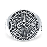 All Seeing Eye Ring 925 Sterling Silver