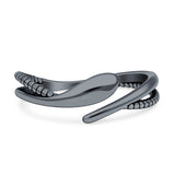 Snake Twisted Rope Adjustable Thumb Ring 925 Sterling Silver
