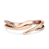 Snake Twisted Rope Adjustable Thumb Ring 925 Sterling Silver
