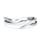 Snake Twisted Rope Adjustable Thumb Ring 925 Sterling Silver