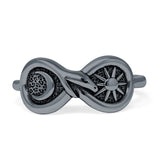 Infinity Celestial Oxidized Ring 925 Sterling Silver