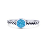 Petite Dainty Thumb Ring Round Statement Fashion Ring Oxidized 925 Sterling Silver