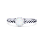 Petite Dainty Thumb Ring Round Statement Fashion Ring Oxidized 925 Sterling Silver
