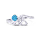 Celtic Petite Dainty Thumb Ring Round Statement Fashion Ring 925 Sterling Silver