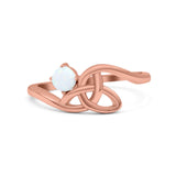 Celtic Petite Dainty Thumb Ring Round Statement Fashion Ring 925 Sterling Silver