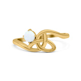 Celtic Petite Dainty Thumb Ring Round Statement Fashion Ring 925 Sterling Silver