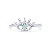 Eye Evil Thumb Ring Round Statement Fashion Ring Band 925 Sterling Silver