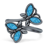 sterling silver butterfly ring