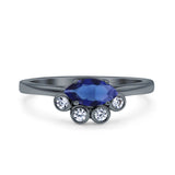 Marquise Art Deco Bridal Wedding Engagement Ring Simulated Cubic Zirconia 925 Sterling Silver