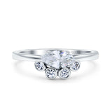Marquise Art Deco Bridal Wedding Engagement Ring Simulated Cubic Zirconia 925 Sterling Silver