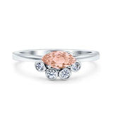 Marquise Art Deco Bridal Wedding Engagement Ring Simulated Cubic Zirconia 925 Sterling Silver