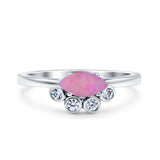 Marquise Art Deco Bridal Wedding Engagement Ring Simulated Cubic Zirconia 925 Sterling Silver