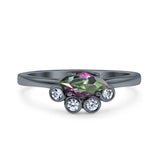 Marquise Art Deco Bridal Wedding Engagement Ring Simulated Cubic Zirconia 925 Sterling Silver