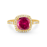 Art Deco Cushion Cut Engagement Ring Simulated Cubic Zirconia 925 Sterling Silver