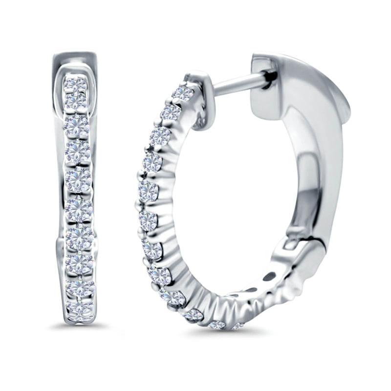 Clara Chunk CZ Hoop Earrings main image 0