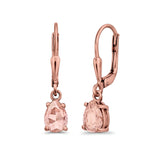 Teardrop Bridal Dangling Leverback Earrings Pear CZ 925 Sterling Silver