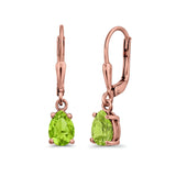 Teardrop Bridal Dangling Leverback Earrings Pear CZ 925 Sterling Silver