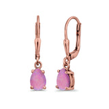 Teardrop Bridal Dangling Leverback Earrings Pear CZ 925 Sterling Silver