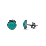 Half Ball Stud Earrings Round 925 Sterling Silver (5mm-16mm)