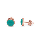 Half Ball Stud Earrings Round 925 Sterling Silver (5mm-16mm)