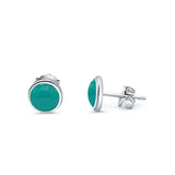 Half Ball Stud Earrings Round 925 Sterling Silver (5mm-16mm)
