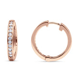 Minimalist Huggie Hoop Earrings CZ 925 Sterling Silver
