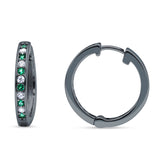 Minimalist Huggie Hoop Earrings CZ 925 Sterling Silver