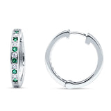 Minimalist Huggie Hoop Earrings CZ 925 Sterling Silver