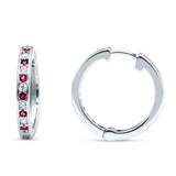 Minimalist Huggie Hoop Earrings CZ 925 Sterling Silver