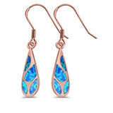 Drop Dangle Earrings Created Opal 925 Sterling Silver (24mm)