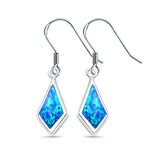 Drop Dangle Earrings Created Opal 925 Sterling Silver(22mm)