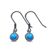 Drop Dangle Earrings Created Opal 925 Sterling Silver(7mm)