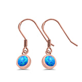Drop Dangle Earrings Created Opal 925 Sterling Silver(7mm)