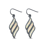 Drop Dangle Earrings Created Opal 925 Sterling Silver (25mm)