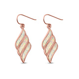 Drop Dangle Earrings Created Opal 925 Sterling Silver (25mm)