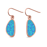 Drop Dangle Earrings Created Opal 925 Sterling Silver (17mm)