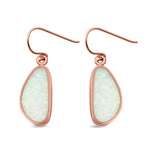 Drop Dangle Earrings Created Opal 925 Sterling Silver (17mm)