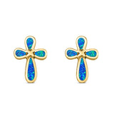 cross stud earrings