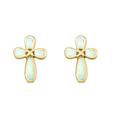 cross stud earrings