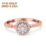 14K Gold 0.25ct Round 7.8mm G SI Promise Diamond Engagement Wedding Ring