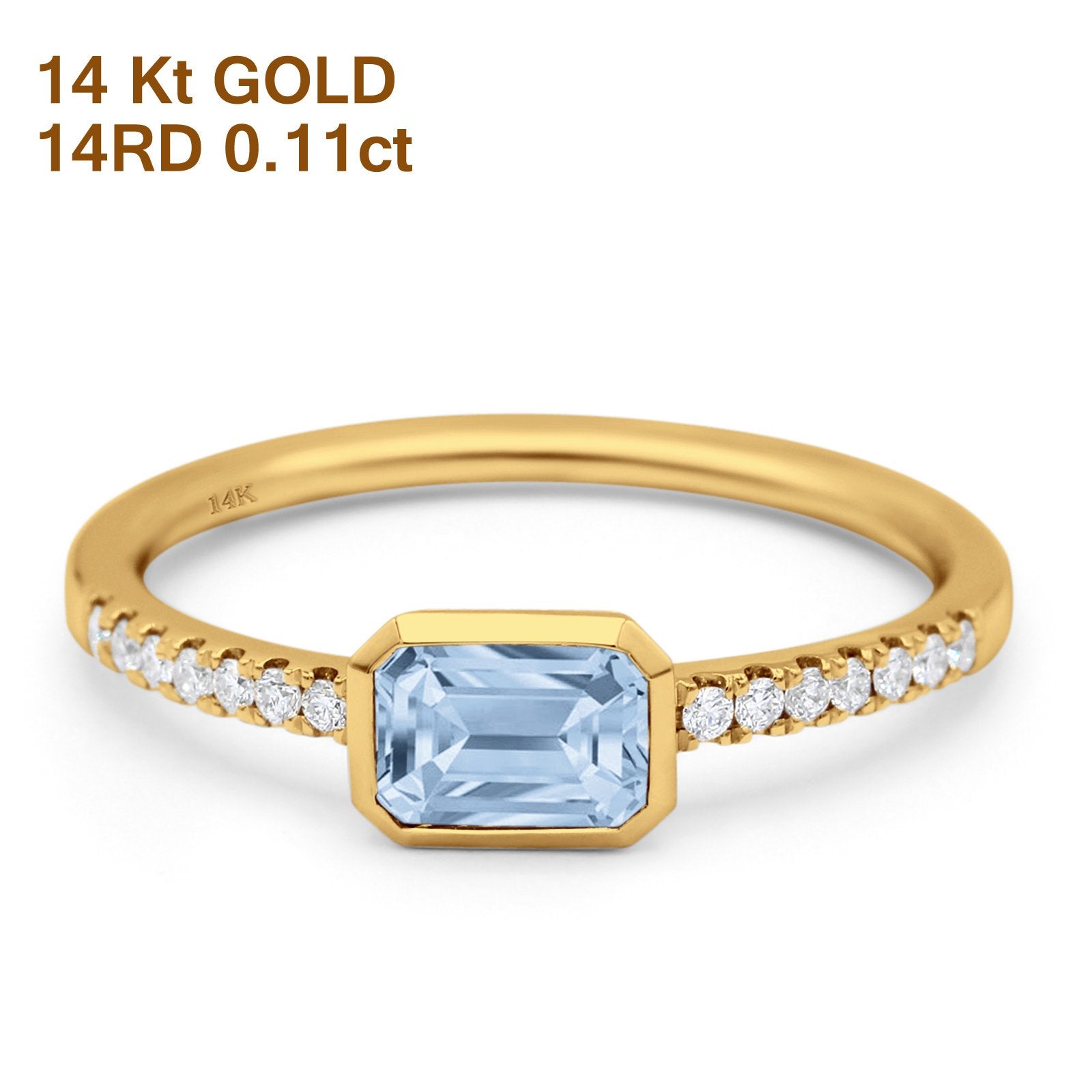 14K Gold Trendy 5.2mm G SI Diamond Engagement Wedding Ring
