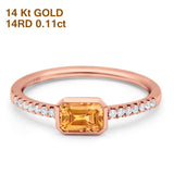 14K Gold Trendy 5.2mm G SI Diamond Engagement Wedding Ring