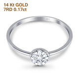 14K Gold 0.17ct Round 5.5mm G SI Diamond Solitaire Promise Engagement Wedding Ring