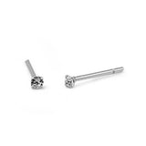 Nose Stud Simulated Cubic Zirconia 925 Sterling Silver