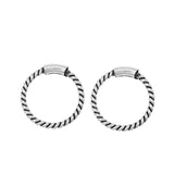 Silver Bali Hoop Nose Stud Ring 925 Sterling Silver