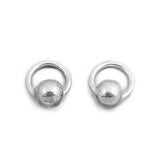 Plain Round 925 Sterling Silver Nose Stud Ring-(8 x 1 mm)