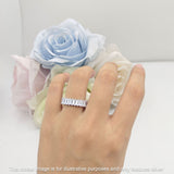 Emerald Cut Wedding Band Ring 6mm Cubic Zirconia 925 Sterling Silver
