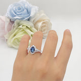 Halo Art Deco Oval Lab Alexandrite Engagement Ring
