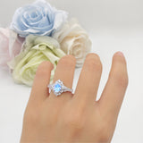 Halo Art Deco Oval Natural Moonstone Engagement Ring